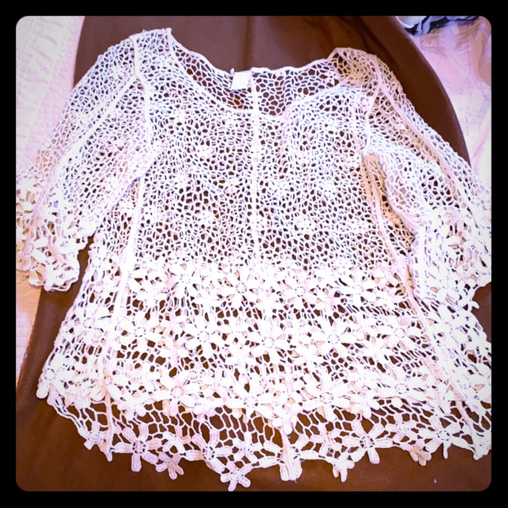 Beautiful 100% cotton lace top tunic